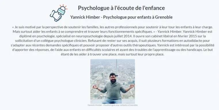 Interview pour le site ProntoPro sur le métier de psychologue !, Grenoble, Yannick Himber